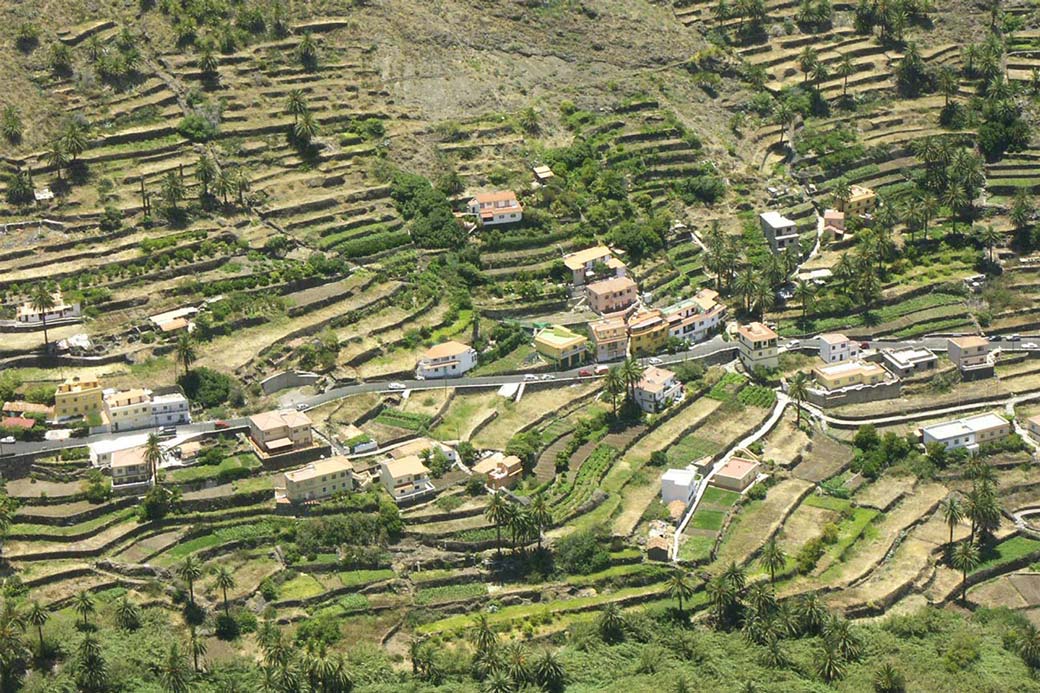 Terrassierte Landschaft im Valle Gran Rey